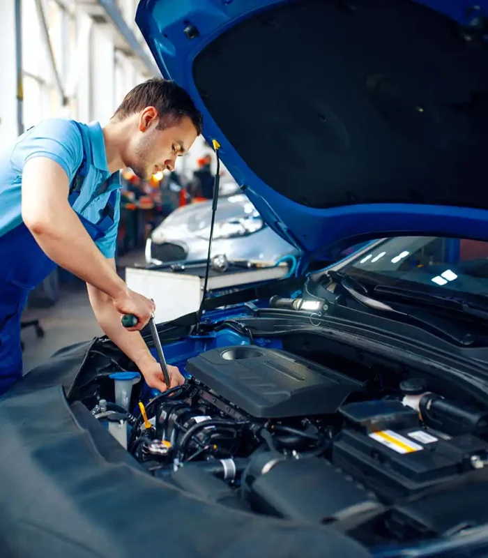 Mechanic checking a car engine in Pakenham